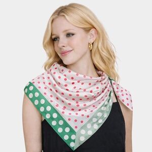 Polka Dot Scarf - Pink and Green